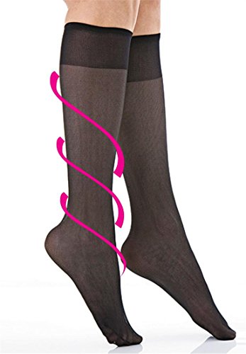 Comfort Choice Women's Plus Size 2-Pack Mild Compression Knee-Highs