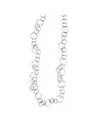 Sterling Silver Open Circle Link Necklace, 30"