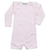 Romper, cross shoulder, long sleeve, with picot trim, 100% Pima cotton, softest ine the world !