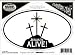 Jesus Is Alive Oval Decal