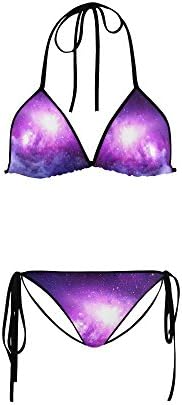Fashoin&amp;Stylish Galaxy Space 2 Pieces Nylon Women's Girl's Bikini Swimsuit TBI