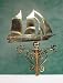 Miniature Clare-Bell Brass Schooner Weathervane