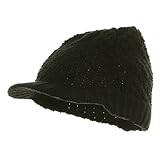 IMAGE OF Knitted Jockey Cap - Black W16S69F