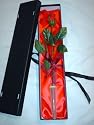 LUXURY SINGLE BURGUNDY VALENTINE ROSE IN PRESENTATION BOX FOR VALENTINE'S DAY