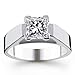 18K 1.25 Carat Princess Cut Solitaire Diamond Ring (G-H ; SI1-2)