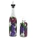 ArtisanStreet's Hand Painted Grape Pour Bottle & Dispenser Set