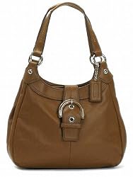 Authentic Coach Soho Smooth Soft Leather Lynne Hobo Handbag 17219 Chestnut Brown