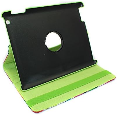 PEAEA Smart rotating case for iPad4/ipad 3/ ipad2, Multi-Function PU Leather Stand/ Cover, With Auto Sleep Wake Function (For ipad2/3/4-orange)