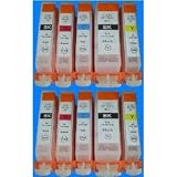41GCbDIB4gL. SL160  Bundle of 10 New Compatible print cartridge  used for Canon PIXMA iP 3600/4600/4700 MP 560/620/620B/640 MX 860/870 all in one AIO multifunction inkjet copy/fax/scanner/printer/copier machine by Photosharp Ink Jet & Toner
