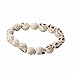 JQUEEN White,Howlite Turquoise Skull Beads Buddhist Prayer Bracelet Mala