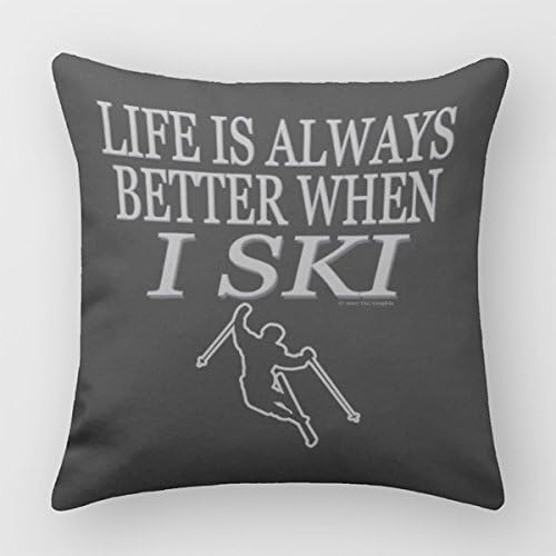 Mascow Christmas Ski Decorative Throw Pillows For Sofa Skiing Decorative Cushion Covers by Mascow