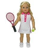 Fits American Girl Dolls 18 Inch Doll Tennis Dress Set, Includes Dress, Doll Tennis Racket & Ball
