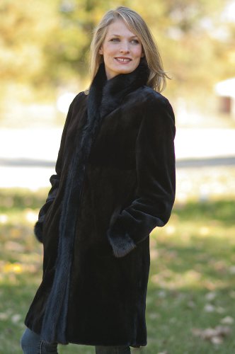 Womens Paloma Reversible Sheared Fur Coat