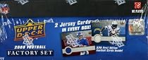 2008 Upper Deck First Edition NFL Football Factory Sealed Factory Set (225 Cards) Including Matt Ryan, Joe Flacco, Chris Johnson Rookies and w/ 2 Game Used Jersey Cards