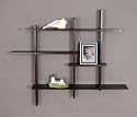 Wall Shelf - Deluxe Four Level - Chocolate (Chocolate) (40.75" H x 48.75" W x 6" D)