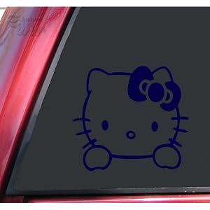 Hello Kitty Vinyl Decal Sticker - Dark Blue