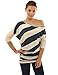 PattyBoutik Women's One Shoulder Striped Reversible Tunic
