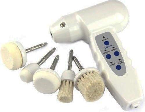 2 Pack Electric Facial Scrub Brush Rotary Skin Face Care Massager Pore Cleaner Scrubber