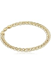 14k Yellow Gold Rollerball Bracelet, 7.5"