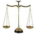 Brass Balance Enamel Flower Scales of Justice Lawyer Gift