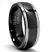 Two Tone Black Tungsten Ring Wedding Band Size 7