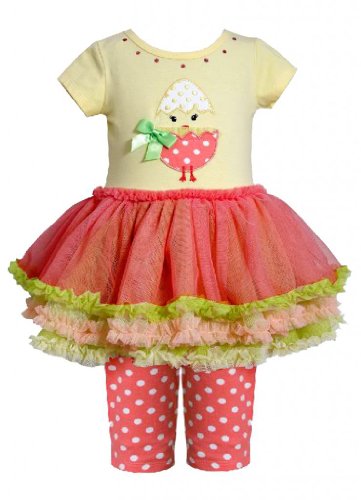 Bonnie Baby Baby Girls' Chick Applique Tutu with Capri