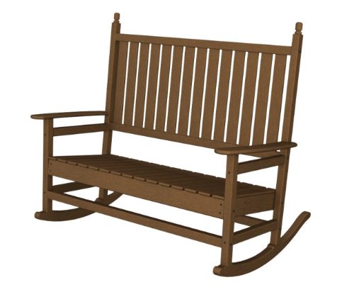 Recycled Lake View Outdoor Patio Double Rocking Chair - Raw Sienna