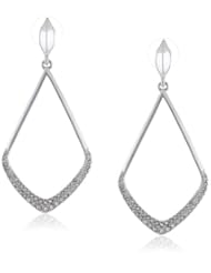 Vince Camuto Silver and Crystal Drop Earrings