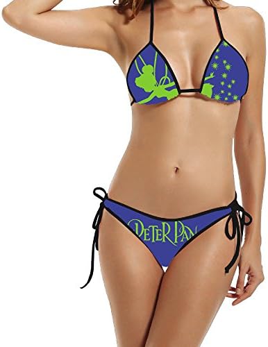 LINNA Lady's Summer Sun Beach Adventure Film Character Push-Up Padded Top &amp; Bottom Bikini Swiming Suit