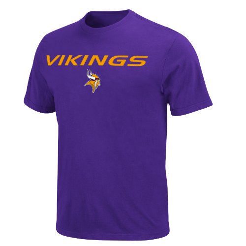 NFL Men's Minnesota Vikings Line Of Scrimmage IV Short Sleeve Tee (Regal Purple, Large)
