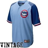 Nike Chicago Cubs Light Blue-Royal Blue Cooperstown Quick Pick Vintage Baseball Jersey (Medium)