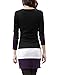 Allegra K Women Scoop Neck Contrast Color Mini Dress L Black