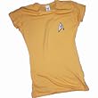 Star Trek (The Original Series) Command Gold Uniform Crop Sleeve Fitted Juniors T-Shirt