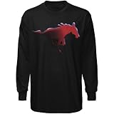 SMU Mustangs Youth Black Blackout Long Sleeve T-shirt