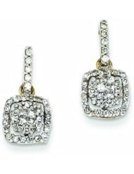 0.5 Carat 14K Gold Diamond Post Dangle Earrings