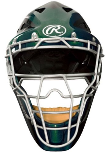 Rawlings Coolflo Highlight Youth Pro Series Catchers Helmet (Dark Green)