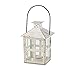 Kate Aspen 14130WT Vintage White Distressed Medium candle lantern, One Size