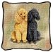 Poodles Woven Pillow
