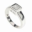 SilverBin Sterling Silver Engagement Style Gem Set Square CZ Ring