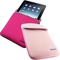 igadgitz Wende Tasche Etui Schutzhülle Hülle Case Neopren in Pink Rosa und Dunkelrosa beidseitig verwendbar für Apple iPad