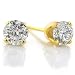 14K 0.50 Carat Yellow Gold Diamond Round Cut Earrings (M-N,I1)