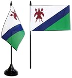 Drapeau de table Lesotho ancien, mini drapeau - 10 x 15 cm