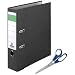 5 DIN A4 Ordner Wolkenmarmor -breit- 8cm R�cken -schwarz- Blauer Engel