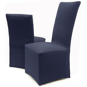 Stretch Navy Dining Slipcover Set of four Chairs 721 by SlipcoverShop