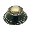 Amerock Traditional Classics Beaded Knobs with Back Plate 4-pk. - Antiqued Brass