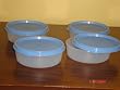 Tupperware Little Wonders Bowl Set of 4 Blue Tops