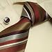 S3032 Designer Hand Made Brown Silver Stripes Necktie Cufflinks Set Ties for Men Jacquard Woven Pure Silk Mens Tie and Cuff Links Gift Tie Set