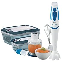 Braun MR4050HC-VP2 Multiquick Fresh System Pro Handblender inc Attachments & Pyrex Containers