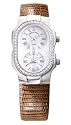 Philip Stein Teslar Womens Diamond Brown Lizard Strap Watch 1D-F-CMOP-ZBR