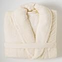 Egyptian Cotton Bath Robe, Cream, Large